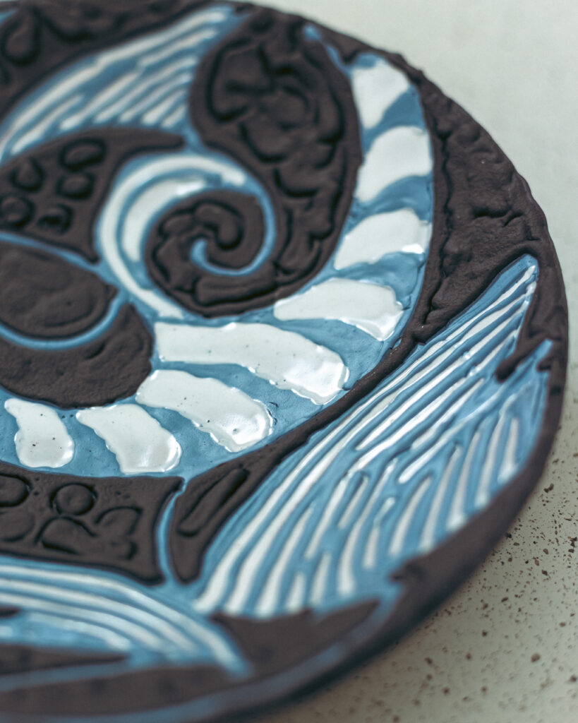 'Király' Ceramic Bowl Black/Blue