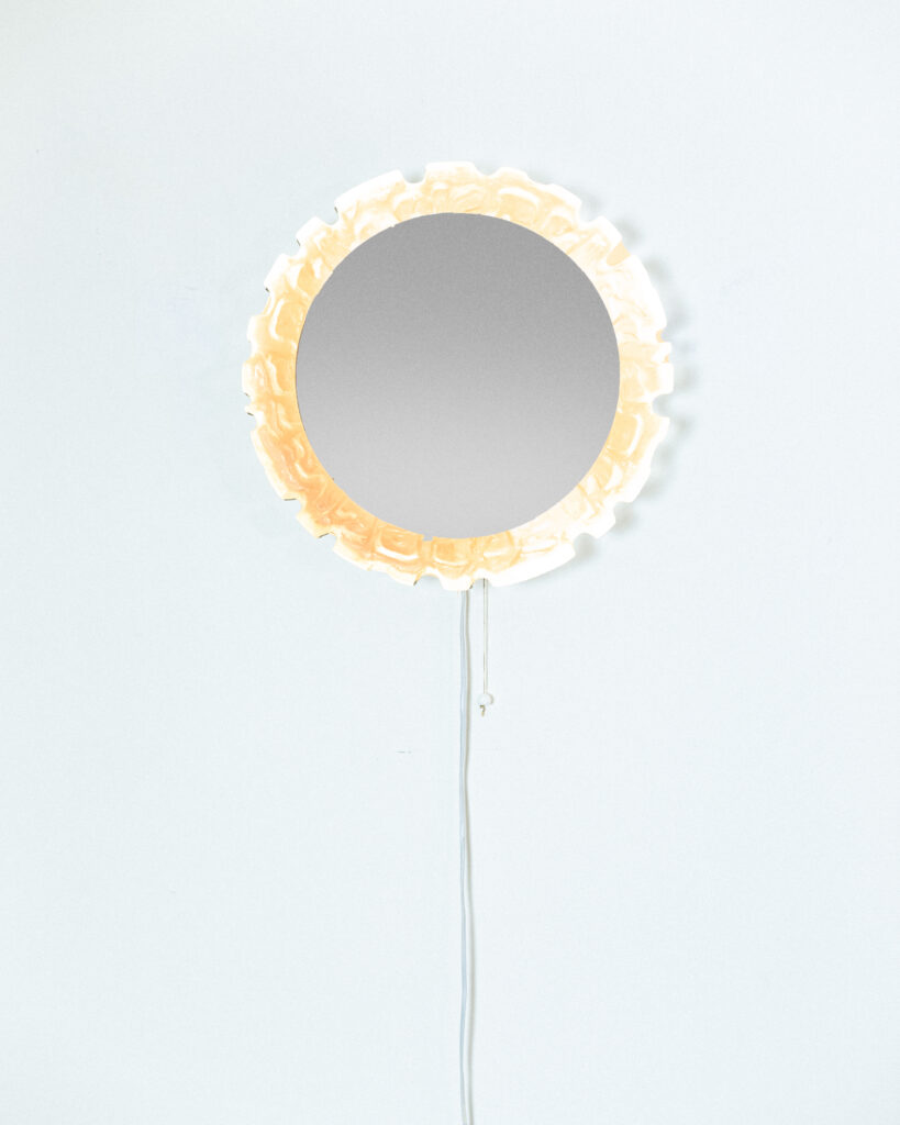 Mid-Century Illuminated Plexiglass Mirror