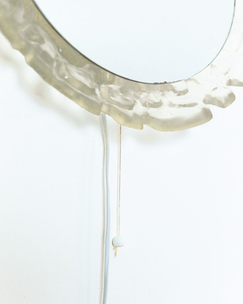 Mid-Century Illuminated Plexiglass Mirror