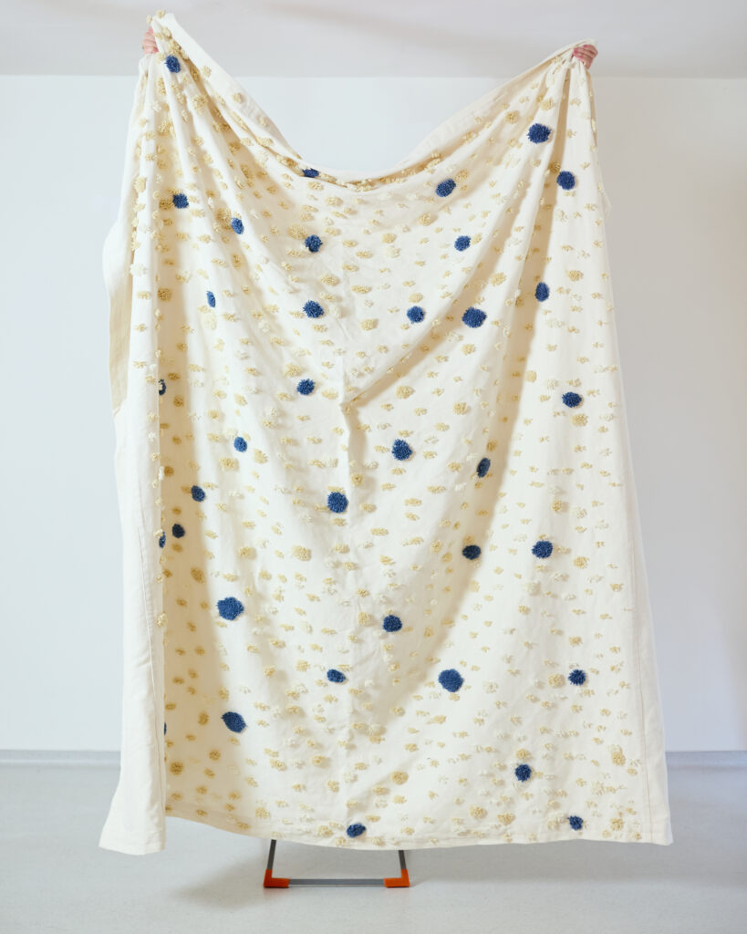 Gyönyörű Pamut Ágytakaró Kék Pöttyös / Tiktik