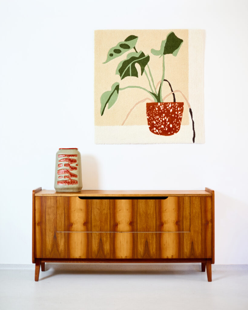 Untitled Session10832 Monstera Kézzel Készült Gyapjúszőnyeg / Tiktik