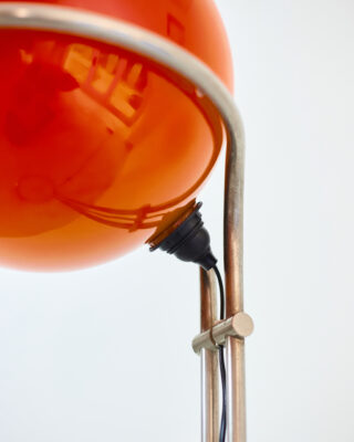 Untitled Session10865 Házi Tibor Króm Állólámpa Narancs Üvegbúrával