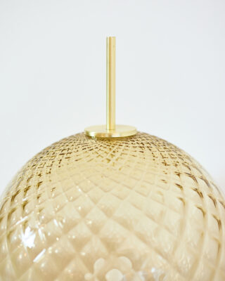 Ritka Muranoi Üveggömb Asztali Lámpa Réz Részekkel