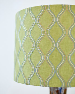 Iparművészeti 'Articsóka' Kerámia Lámpa Szövetbúrával