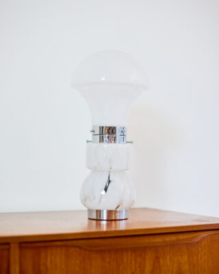 Szépséges Muranoi Üveges Króm Asztali lámpa