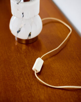 Szépséges Muranoi Üveges Króm Asztali lámpa