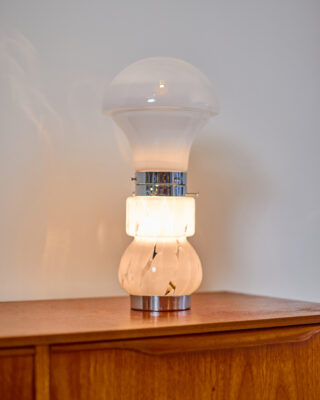 Szépséges Muranoi Üveges Króm Asztali lámpa