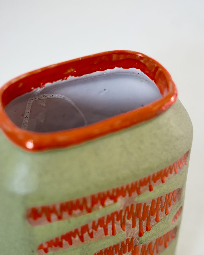 Untitled Session10997 Zöld Kerámia Padlóváza, 70-es évek