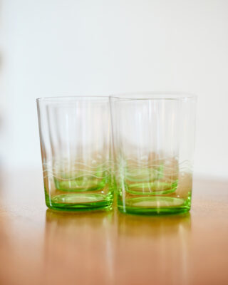 Untitled Session11068 Szépséges Vintage Zöld Poharak Szettben