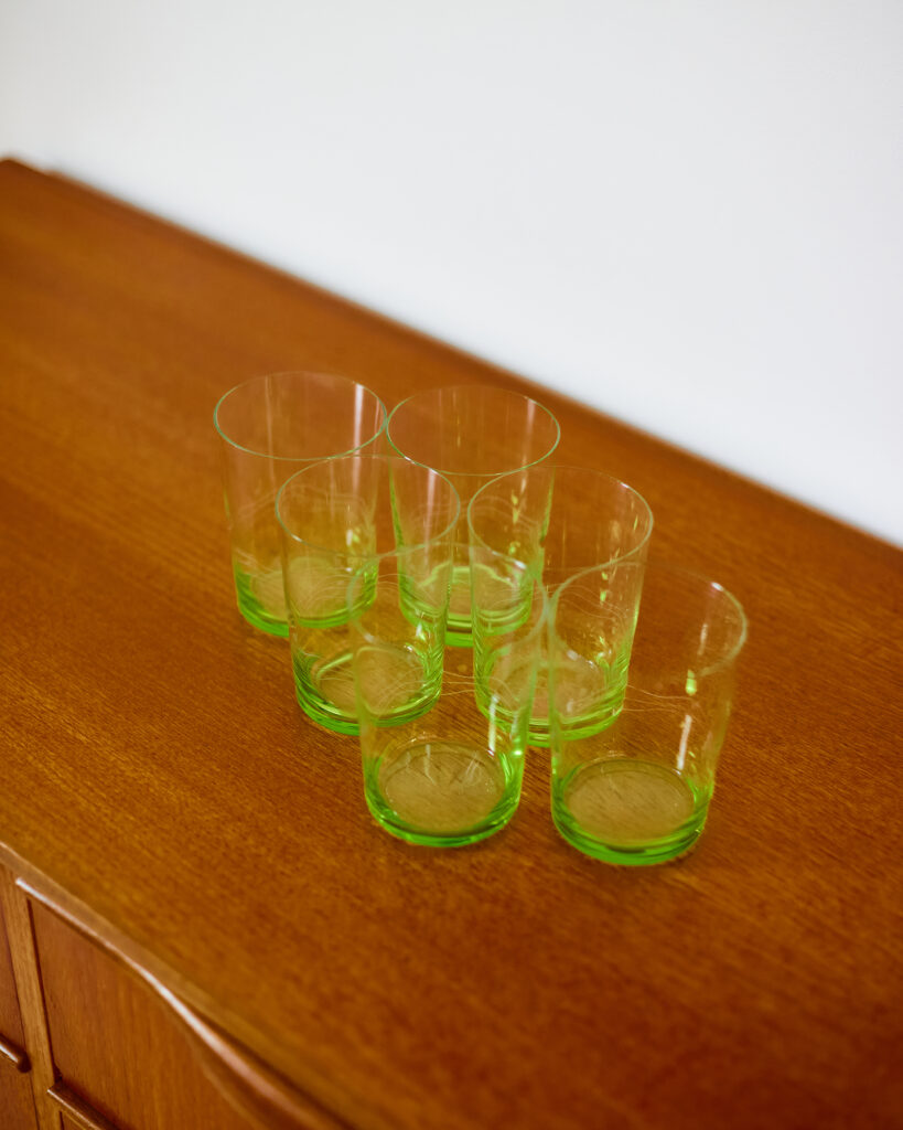 Untitled Session11069 Szépséges Vintage Zöld Poharak Szettben
