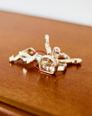 Ezüstözött Szalvétagyűrűk Szettben