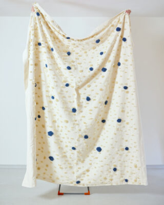 Untitled Session11174 Gyönyörű Len Ágytakaró Kék Pöttyös / Tiktik