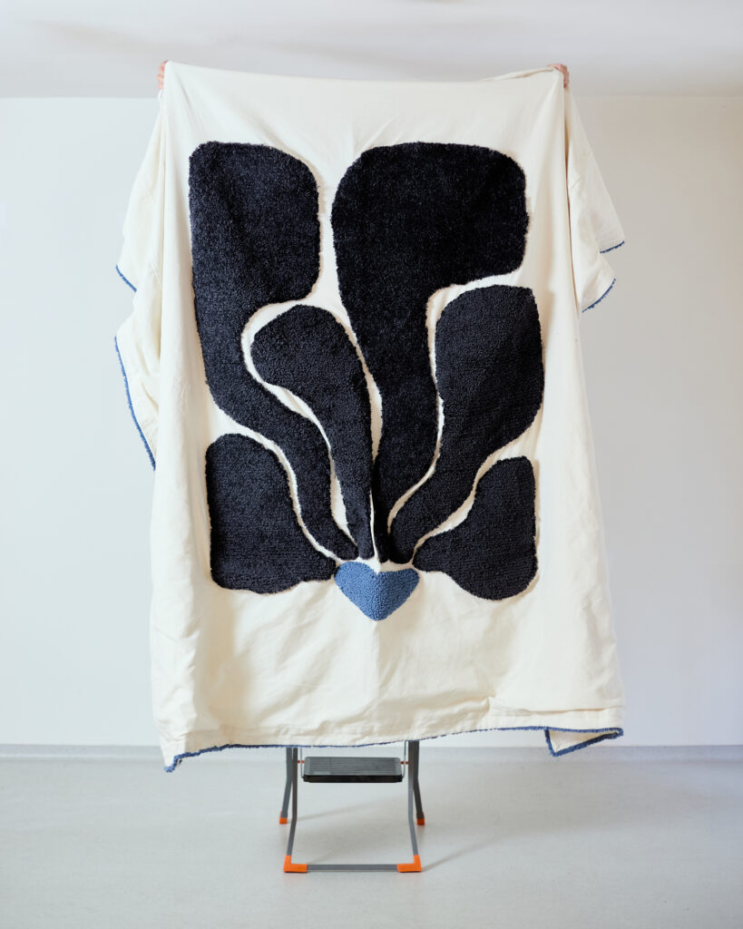 Gyönyörű Len Ágytakaró Gyapjú Virágmintás Tiktik