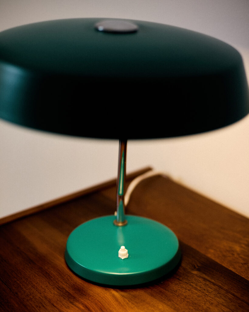 VEB Narva Króm Asztali Lámpa, 60's