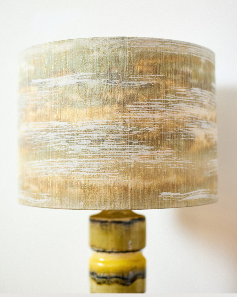 Iparművészeti Kézzel Készült Szövetbúrás Lámpa