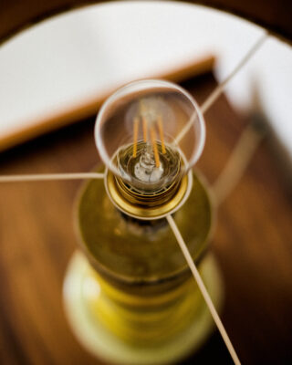 Iparművészeti Kézzel Készült Szövetbúrás Lámpa