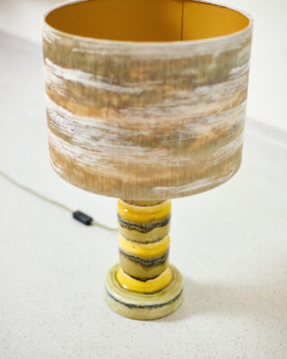 Iparművészeti Kézzel Készült Szövetbúrás Lámpa