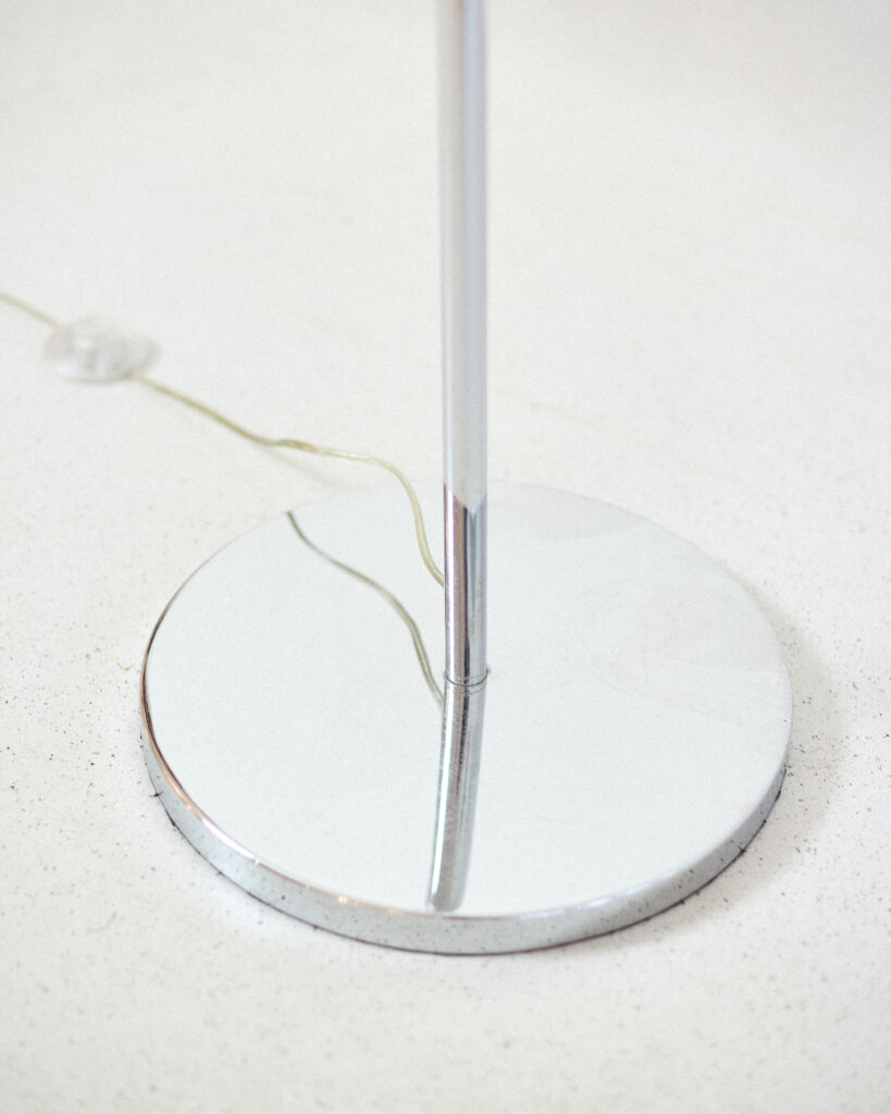 Space Age Króm Állólámpa Tejüveg Búrákkal