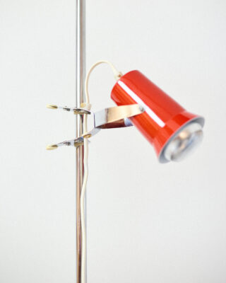 Heller Sándor Króm / Piros Állólámpa