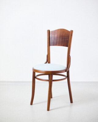 Felújított Thonet Szék Világoskék Bútorszövettel