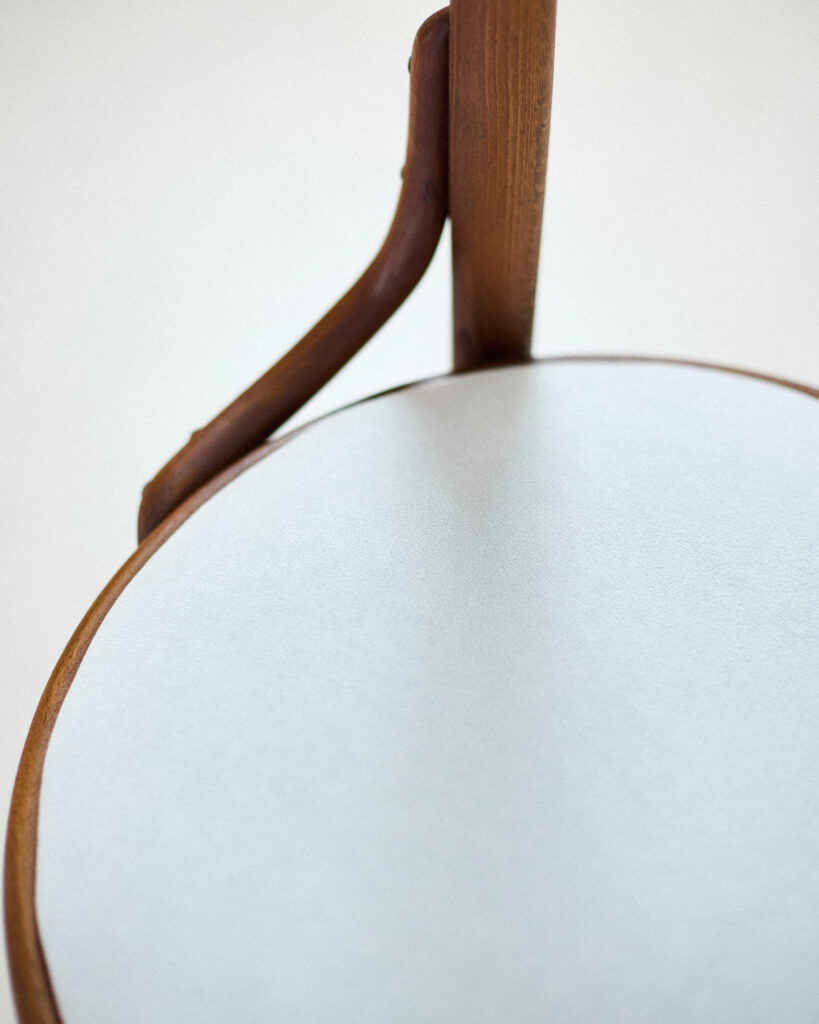 Felújított Thonet Szék Világoskék Bútorszövettel