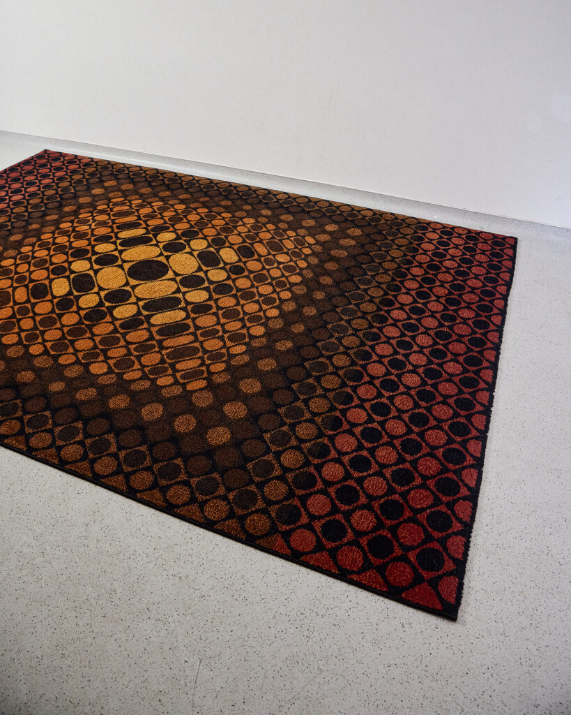 vasarely-style-rug-vintage-front Vasarely Stílusú Vintage Szőnyeg